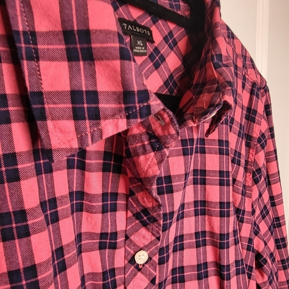 EUC Talbots Men's Plaid Button Down Shirt - Picture 2 of 7